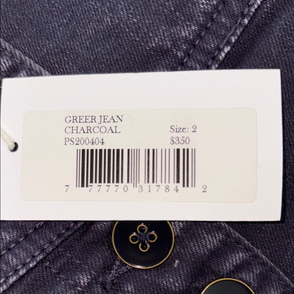 NWT Ulla Johnson Charcol Greer Jean Wide-Leg Jeans Size 2 - Picture 6 of 6